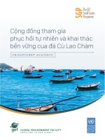 CỘNG ĐỒNG THAM GIA PHỤC HỒI TỰ NHIÊN VÀ KHAI THÁC BỀN VỮNG CUA ĐÁ CÙ LAO CHÀM