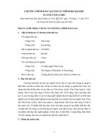 CHƯƠNG TRÌNH ĐÀO TẠO CHUẨN TRÌNH ĐỘ ĐẠI HỌC NGÀNH TÂM LÍ HỌC