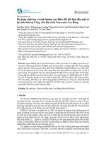 ĐA DẠNG SINH HỌC VÀ ẢNH HƯỞNG CỦA BIẾN ĐỔI KHÍ HẬU ĐẾN MỘT SỐ HỆ SINH THÁI TẠI CÔNG VIÊN ĐỊA CHẤT NON NƯỚC CAO BẰNG