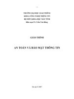 GIÁO TRÌNH AN TOÀN VÀ BẢO MẬT THÔNG TIN