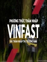 phương thức thâm nhập vinfast khi thâm nhập thị trường anh