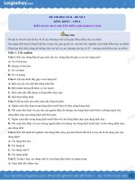 ĐỀ THI HỌC KÌ II – ĐỀ SỐ 5 MÔN: KHTN – LỚP 8