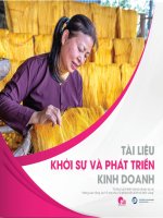 TÀI LIỆU KHỞI SỰ VÀ PHÁT TRIỂN KINH DOANH