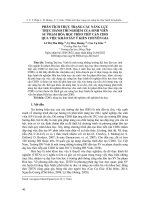 PHÂN TÍCH THỰC TRẠNG CÁC NĂNG LỰC THỰC HÀNH THÍ NGHIỆM CỦA SINH VIÊN SƯ PHẠM HÓA HỌC THEO TIẾP CẬN CDIO QUA VIỆC KHẢO SÁT Ý KIẾN CHUYÊN GIA