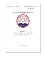 tiểu luận phương thức quản trị truyền thông trong thời đại công nghệ số