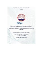 quan hệ quốc tế đại cương đề tài hợp tác quốc tế trong việc giải quyết các vấn đề toàn cầu