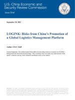 LOGINK: RISKS FROM CHINA’S PROMOTION OF A GLOBAL LOGISTICS MANAGEMENT PLATFORM