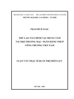 thù lao tài chính tại trung tâm tài trợ thương mại ngân hàng tmcp công thương việt nam