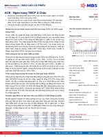 NGÂN HÀNG TMCP Á CHÂU: BÁO CÁO CỔ PHIẾU 21 THÁNG 8 2023