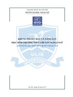 KHUNG PHẨM CHẤT VÀ NĂNG LỰC HỌC SINH TRƯỜNG THPT CHUYÊN NGOẠI NGỮ (CHÂN DUNG HỌC SINH THPT CHUYÊN NGOẠI NGỮ)