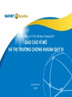 KINH TẾ VĨ MÔ VÀ TTCK VIỆT NAM 9 THÁNG 2021 BÁO CÁO VĨ MÔ VÀ THỊ TRƯỜNG CHỨNG KHOÁN QUÝ IV