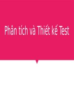 slide thuyết trình phân tích và thiết kế test