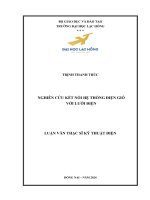 nghiên cứu kết nối hệ thống điện gió với lưới điện