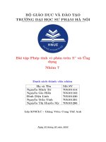 bài tập phép tính vi phân trên r n và ứng dụng