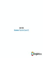 UNIT 12A GRAMMAR: REPORTED SPEECH(1)