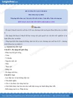 ĐỀ CƯƠNG ÔN TẬP CUỐI KÌ II MÔN: KHOA HỌC TỰ NHIÊN