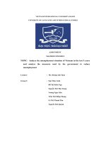 topic analyze the unemployment situation of vietnam in the last 5 years and analyze the measures used by the government to reduce unemployment