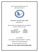 đề tài thiết kế mạch báo cháy báo khói sử dụng ic lm358 và ic 7085