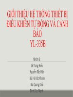 slide báo cáo giới thiệu hệ thống thiết bị điều khiển tự động và cảnh báo yl 335b