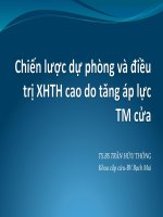 chiến lược dự phòng và điều trị xhth cao do tăng áp lực tm cửa