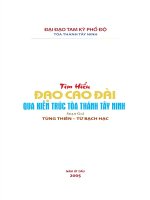 TÌM HIỂU ĐẠO CAO ĐÀI QUA KIẾN TRÚC TÒA THÁNH TÂY NINH ĐIỂM CAO