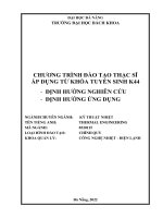 CHƯƠNG TRÌNH ĐÀO TẠO THẠC SĨ ĐỊNH HƯỚNG NGHIÊN CỨU VÀ ĐỊNH HƯỚNG ỨNG DỤNG NGÀNH KỸ THUẬT NHIỆT