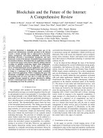 BLOCKCHAIN AND THE FUTURE OF THE INTERNET: A COMPREHENSIVE REVIEW