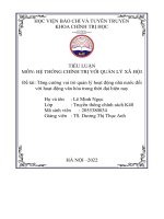 đề tài tăng cường vai trò quản lý hoạt động nhà nước đối với hoạt động văn hóa trong thời đại hiện nay