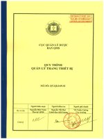 QUY TRÌNH QUẢN LÝ TRANG THIẾT BỊ