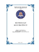 bài thảo luận quản trị tại công ty cổ phẩn sữa việt nam