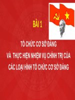 Bài 1 chương trình bồi dưỡng nghiệp vụ công tác Đảng dành cho bí thư chi bộ và cấp Ủy viên cơ sở