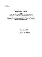 AICPA PRACTICE GUIDE FOR FIDUCIARY (TRUST) ACCOUNTING A GUIDE FOR ACCOUNTANTS WHO PERFORM FIDUCIARY ACCOUNTING SERVICES ĐIỂM CAO