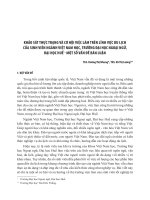 KHẢO SÁT THỰC TRẠNG VÀ CƠ HỘI VIỆC LÀM TRÊN LĨNH VỰC DU LỊCH CỦA SINH VIÊN NGÀNH VIỆT NAM HỌC, TRƯỜNG ĐẠI HỌC NGOẠI NGỮ, ĐẠI HỌC HUẾ