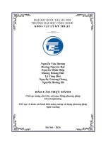 báo cáo thực hành chế tạo màng cấu trúc sợi nano bằng phương pháp electrospinning chế tạo và khảo sát hình thái màng mỏng sử dụng phương pháp spin coating