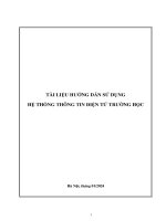 TÀI LIỆU HƯỚNG DẪN SỬ DỤNG HỆ THỐNG THÔNG TIN ĐIỆN TỬ TRƯỜNG HỌC