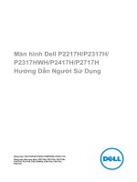 MÀN HÌNH DELL P2217HP2317H  P2317HWHP2417HP2717H HƯỚNG DẪN NGƯỜI SỬ DỤNG