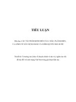 Tiểu luận các tác phẩm kinh Điển tư tưởng của lênin về chuyên chính vô sản và Ý nghĩa của vấn Đề này Đối với cách mạng việt nam trong giai Đoạn hiện nay