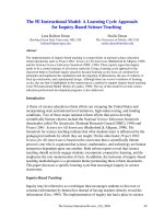 THE 5E INSTRUCTIONAL MODEL: A LEARNING CYCLE APPROACH FOR INQUIRY-BASED SCIENCE TEACHING