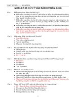 MODULE 03: XỬ LÝ VĂN BẢN CƠ BẢN (IU03)