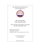 tiểu luận môn học tâm lý học đại cương đề tài vai trò của hoạt động và giao tiếp đối với sự phát triển tâm lý