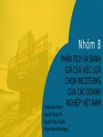 slide thuyết trình phân tích và đánh giá của việc lựa chọn incoterms của các doanh nghiệp việt nam