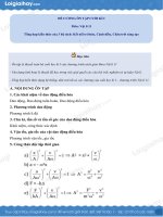 ĐỀ CƯƠNG ÔN TẬP CUỐI KÌ I MÔN: VẬT LÍ 11