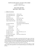 ĐỀ CƯƠNG CHI TIẾT HỌC PHẦN: TIẾNG ANH 4