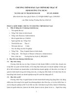 CHƯƠNG TRÌNH ĐÀO TẠO TRÌNH ĐỘ THẠC SĨ ĐỊNH HƯỚNG ỨNG DỤNG NGÀNH: QUẢN TRỊ KINH DOANH
