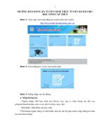 HƯỚNG DẪN ĐĂNG KÝ TUYỂN SINH TRỰC TUYẾN DÀNH CHO HỌC SINH CẤP THCS VÀ TIỂU HỌC