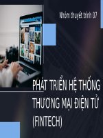 slide thuyết trình phát triển hệ thống thương mại điện tử fintech