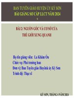 Bài 2 sơ cấp lý luận chính trị   nguồn gốc của thế giới xung quanh (Ý thức và vật chất)