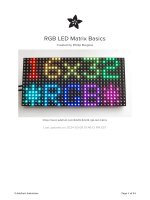 RGB LED MATRIX BASICS