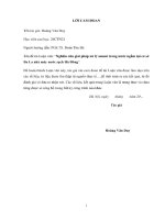 Luận văn thạc sĩ kỹ thuật: Nghiên cứu giải pháp xử lý Amoni trong nước ngầm tại cơ sở Ba La Nhà máy nước sạch Hà Đông