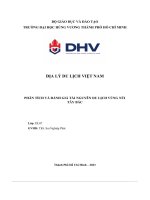 phân tích và đánh giá tài nguyên du lịch vùng núi tây bắc